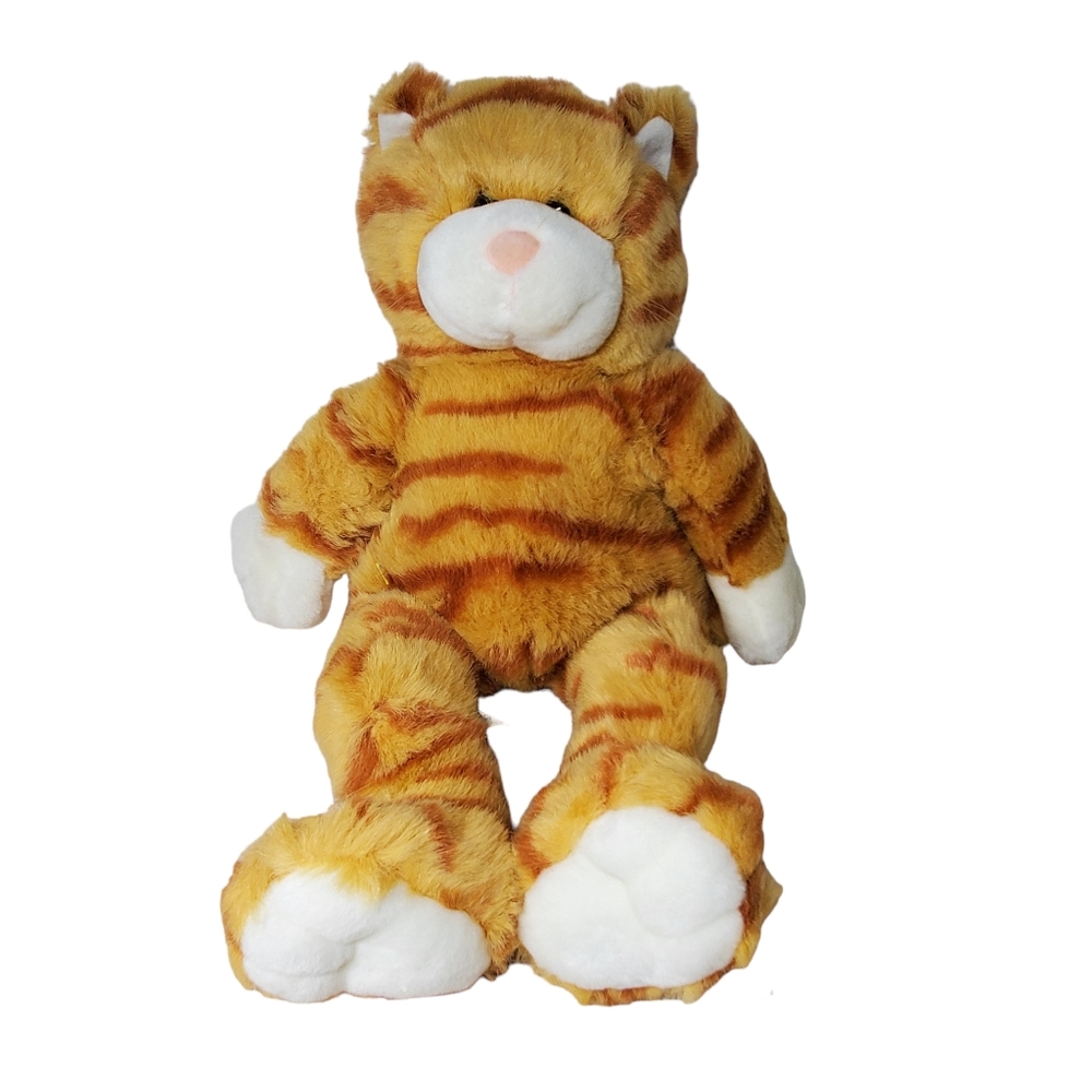 VINTAGE 1997 Build A Bear Orange Striped Tabby Cat Kitten Plush Stuffed Animal